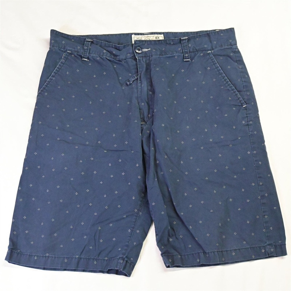 Buffalo David Bitton‎ 34 x 12" Navy Blue Print Chino Shorts